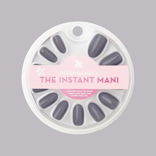 Olive & June Instant Mani Press-On Nails (Glue) | 42 Fake Nails, 21 Sizes | Non-Toxic, Long-Lasting Recycled Materials Realistic Look | Salon-Quality at Home | Medium, Oval | 100% Chance