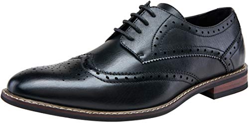 JOUSNE Jousen Men's Dress Shoes Cap Toe Lace-Up Oxfords