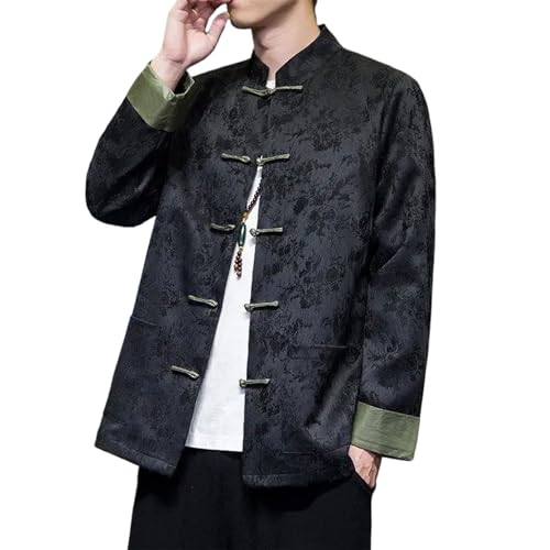 Veste jacquard homme hiver chaude et épaisse style chinois rétro