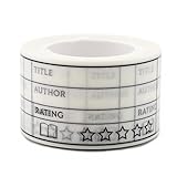 LAOMIS Japanese 5 Star Book Rating Tracker Writable Washi Tape / 25mm x 10M / 125 Stickers