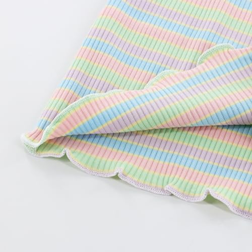 Image of POBIDOBY Rainbow Long Sleeve Shirts for Girls, 1 Pack