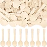 1500 Stück Einweg Holzlöffel, 10 cm Einwegbesteck aus Holz, Klein Holzbesteck Löffel Kompostierbar Biologisch Abbaubar Umweltfreundlich für BBQ, Partys, Picknick