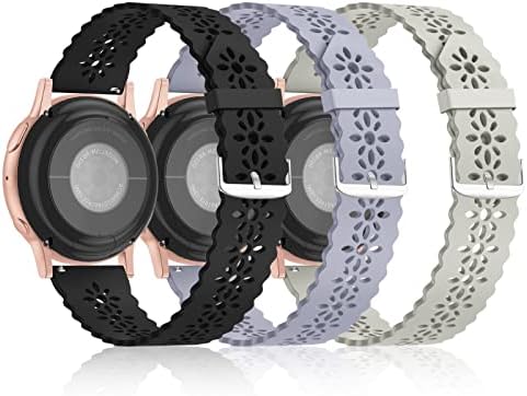 Amazon Com Compatible For Samsung Galaxy Watch 3 41mm Bands Galaxy Watch 4 40mm 44mm Band 6 Pack mm Silicone Replacement Sport Watch Wristband Strap Compatible For Galaxy Watch 3 41mm Band Cell