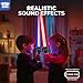 TOY Life Light Up Saber - 3 Pack Lightup Sabers, Extendable & Collapsable Light up Saber Sword, Saber Toy Set with Motion Sensitive FX Sound, Galaxy War Light Up Sword Toy for Kids Adults Cosplay