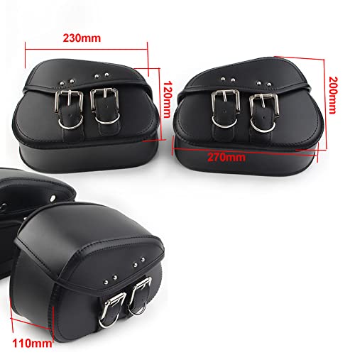 Bolsa para Herramientas de Motocicleta Bacar Pair, Bolsa Impermeable de PU, Duradera y Hecha a Mano, Bolsa de Alforja Marrón miniatura 6