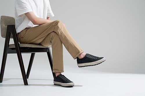 Image of Jousen Men's Shoes Leather Casual Dress Sneakers with Vintage-Distressed-Sole