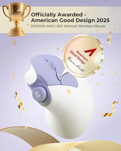 Image of seenda MOU-302 Wireless Bluetooth Ergonomic Vertical Mouse with Volume Knob