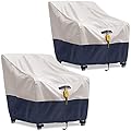 Time Forest 2 Pack Outdoor Chair Covers 100% Waterproof Patio Furniture Covers,600D Oxford Heavy Duty Patio Chair Covers for Outdoor Furniture,Lawn Garden Yard Furniture Cover, 34Wx39Dx34H Inch