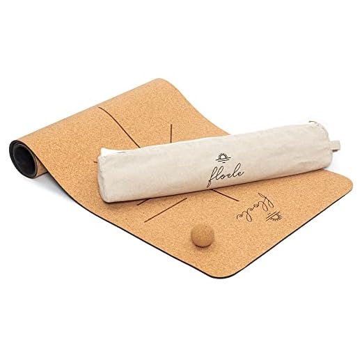 Floele Eco Friendly Yoga mat (183 x 66 x 0.7 cm) Extra Wide & Thick Exercise Mat - Non Toxic & Non slip Yoga Mat with Strap, Cork Ball & Storage Bag