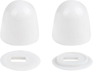 Walmeck トイレボルトキャップ 8 個 ABS 1.46 インチプッシュオンホワイトカバー