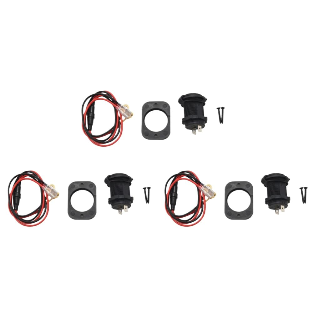 3X Zigarettenanzünder-Verteiler, 12 V, Auto-Zigarettenanzünder-Adapter, kompatibel mit Auto, Motorrad, Boot