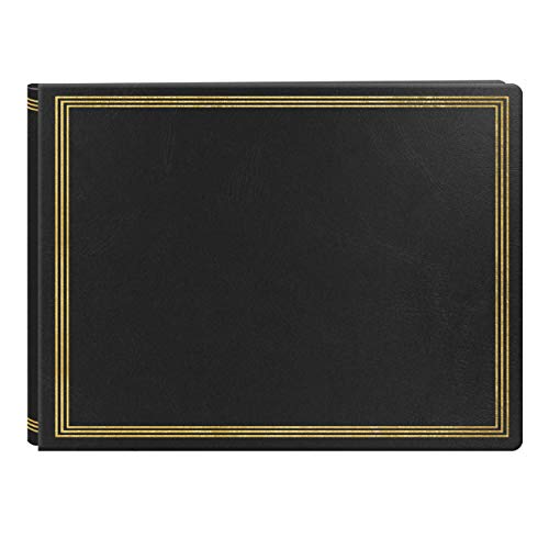 Álbum fotográfico magnético extra grande Pioneer, tapa de cuero sintético acolchada, negro, 12 x 16.25 pulgadas, 10 hojas (20 páginas), con encuadernación de tornillos expansible miniatura 1