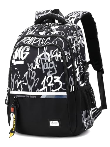 Amythe Mochila Escolar De Niño Adolescente - Mochila Colegio Chicos 10 12 16 18 Años - Mochila Para Portátil De 15.6 - Ligera Mochila De Viaje Instituto Grande Impermeable De Moda, Negro Amythe Mochila Escolar De Niño Adolescente - Mochila Colegio Chicos 10 12 16 18 Años - Mochila Para Portátil De 15.6 - Ligera Mochila De Viaje Instituto Grande Impermeable De Moda, Negro