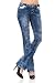VIRGIN ONLY Women's Slim Fit Stretch Denim Straight Leg Jeans