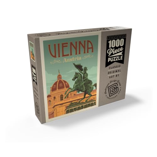 MyPuzzle Austria: Vienna, Vintage Poster - Rompecabezas premium de 1000 piezas para adultos miniatura 2