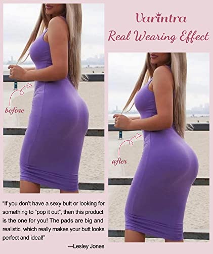 Varintra Hip Enhancer Shapewear For Women Padded Lace Butt Lifter Panties Tummy Control Butt Pads For Bigger Butt,Black,Xl #TOP4