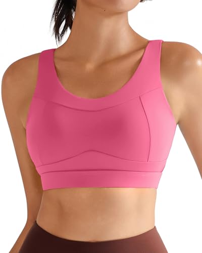 Image of RUNNING GIRL High Impact Sports Bras for Women,Racerback Running Bra Workout Crop Tank Tops Longline Sports Bra Push up