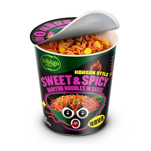 Bibigo Ramyun Ramen Noodles, Sweet & Spicy, 3.43 Ounce (Pack