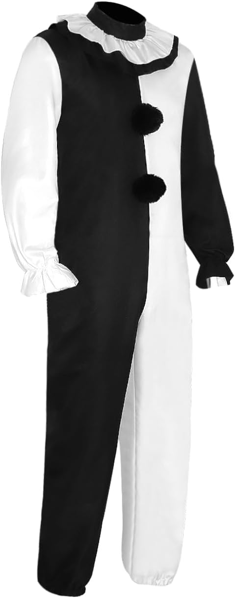 Adult Clown Costume Jumpsuit Costume Horror Movie Halloween The Killer Clown Outfits - Image 3