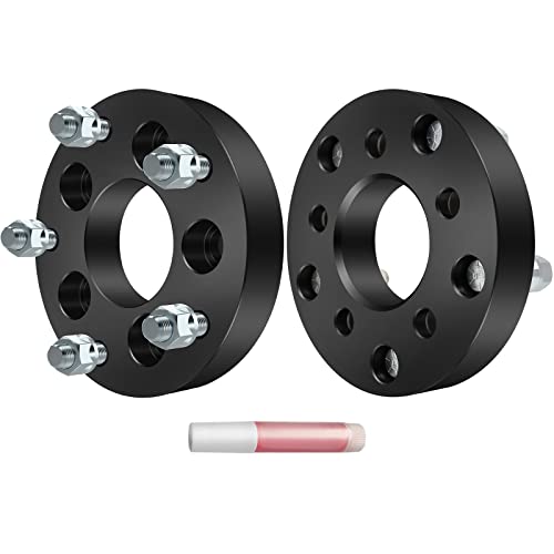 SCITOO 2Pcs 5x4.5 to 5x5.5 Wheel Adapters 1.25 inch Thread Pitch 1/2 Hub Bore 73mm 5 Lug Wheel Spacers Fit for Mustang Edge Explorer Crown Victoria Ranger Bronco Liberty Wrangler Cherokee