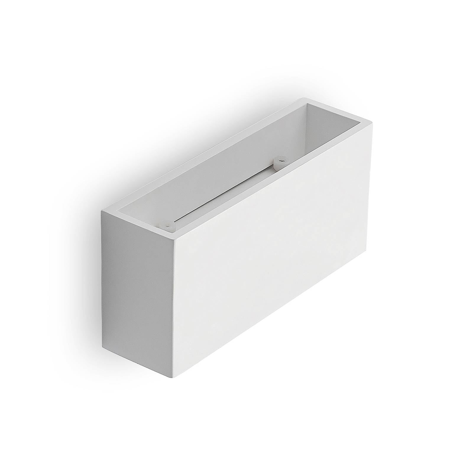 Lindby Wall Light Mavora, Angular, 25 Cm, White, Plaster, G9