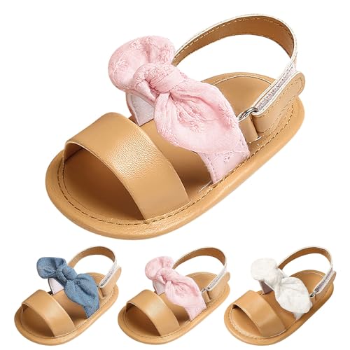 Baby Girls Boys PU Leather Sandals Bowknot Shoe Rubber Sole Open Toe Infant Toddler First Walker Princess Dress Shoes4