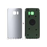 ePartSolution_Housing Battery Door Back Cover Glass Only for Samsung Galaxy S7 G930 G930F G930A G930V G930P G930T Replacement Part (Silver)