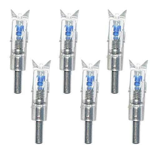 Lzwow 6PCS Lighted Nocks for Crossbow with .300/7.62mm Inside Diameter Led Nocks Arrow nocks for Archery Hunting
