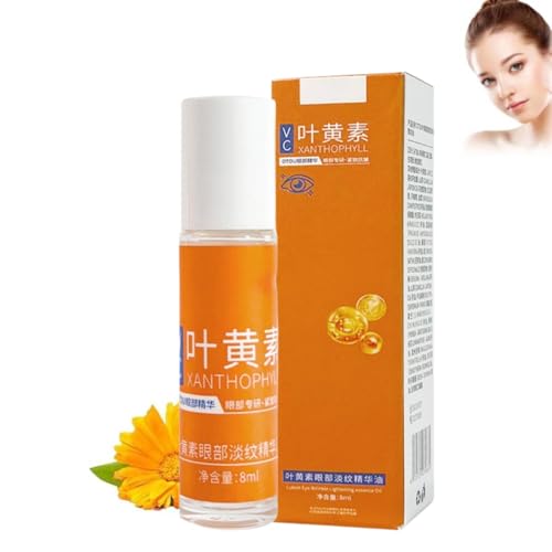 Lutein Anti-Falten Serum öl, Lutein Eye Essence Oil, Anti-Aging-Augenserum gegen Falten, Tränensäcke, Schwellungen und Augenringe Entfernen, Augenpflege für normale bis trockene Haut (8ml, 1PC)