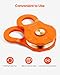 VEVOR Snatch Block Pulley (33,000LBS WLL), Pulley System for Synthetic Rope Or Steel Cable, Change The Direction, Create Mechanical Advantage, Ideal for Truck, Tractor, ATV & UTV, 1 Pack, Orange