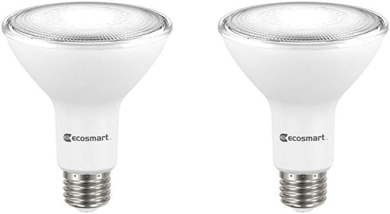 EcoSmart 75-Watt Equivalent PAR30 Dimmable Flood Energy Star LED Light Bulb Daylight (2-Pack)