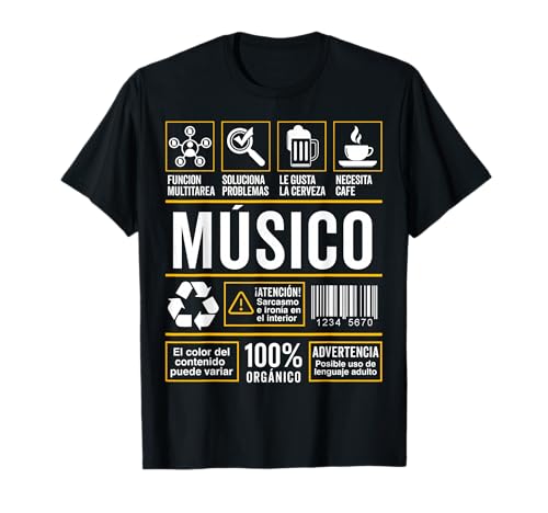 Etiqueta graciosa friki profesión trabajo músico original Camiseta