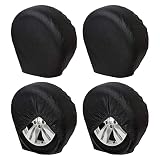 DikaSun RV Tire Covers Set of 4, Waterproof PVC Tire Cover Wheel Covers for Motorhome Trailer Truck