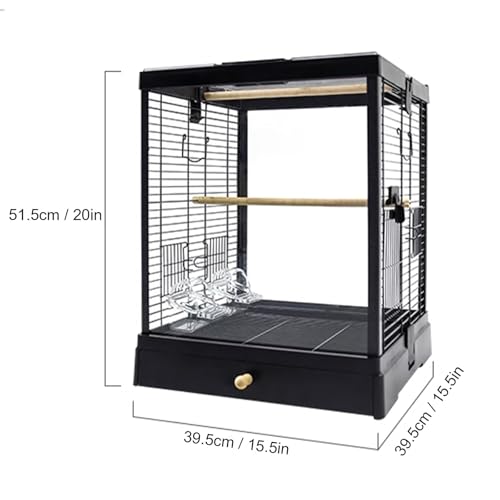 Vogelkäfig für Nymphensittiche und Sittiche, großes Dachfenster für kleine bis mittelgroße Wellensittiche, Munien, Pfingstrosen und Perlen, ideal für den Innenbereich-2