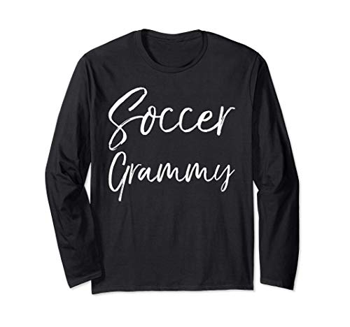 Cute Soccer Grandmother Matching Family Gifts Soccer Grammy Long Sleeve T-Shirt