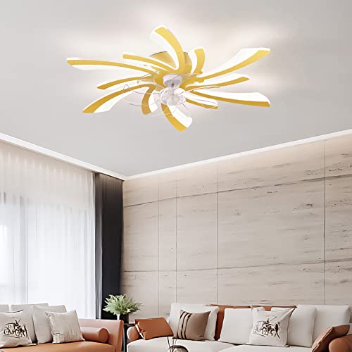 Ventilateur de plafond avec lumières et télécommande APP à 6 vitesses