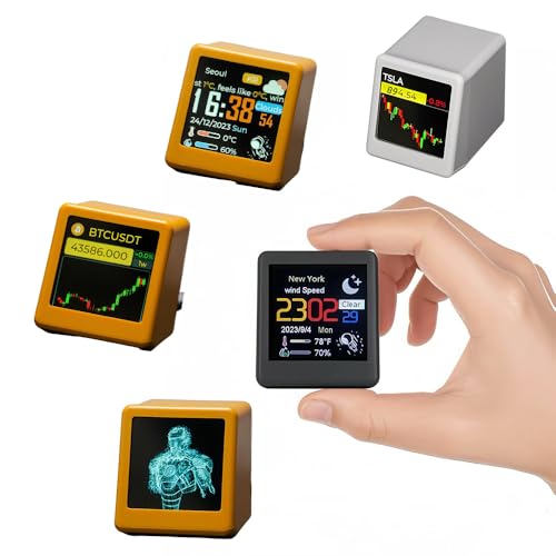 Bitcoin Stock Ticker, Digital Clock with Weather, Temperature, an...