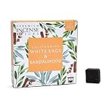 Fragrancia Aromafume - Ladrillos de Incienso de Salvia Blanca y sándalo (1 Caja = 9 Ladrillos)