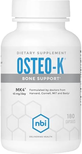 NBI Osteo-K Bone Support | Vitamin D & K Complex with Calcium Cit...