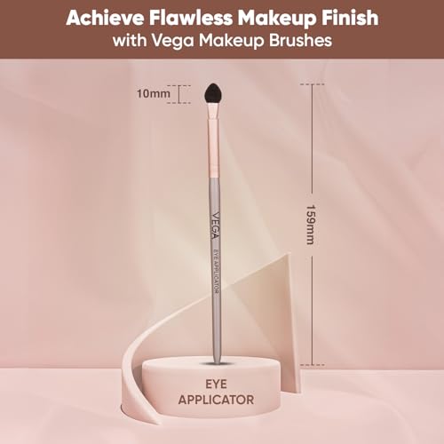 Image of VEGA Eye Applicator Makeup Brush with Soft Sponge for Smoky Eyes, Eye Blender Brush, Rose Gold, 159mm