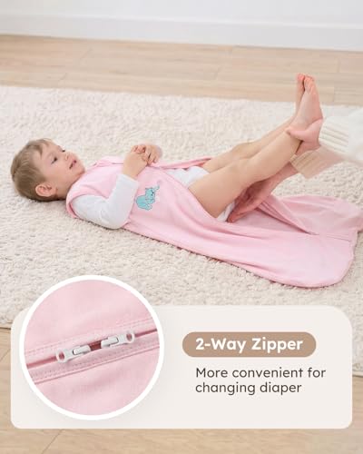 Image of Yoofoss Baby Sleep Sack 0-6 Months Wearable Blanket for Babies 100% Organic Cotton 2-Way Zipper TOG 0.5 Toddler Sleeping Sack 3 Pack, Sleep Sacks