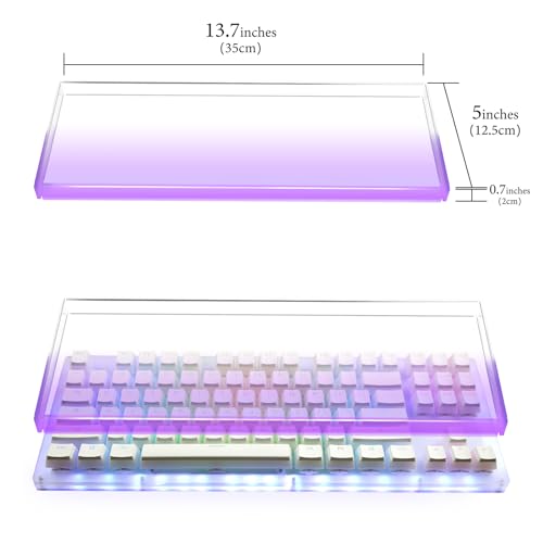 Cache de clavier en acrylique violet pour protéger votre setup gaming TKL compact