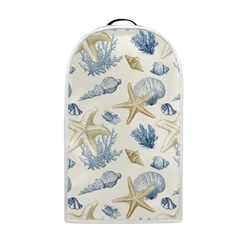 Image of Talayituse Starfish Conch Coral Print Blender Dust Cover, Fingerprint Protection Cover for Stand Mixer or Coffee Machine, Home Kitchen Appliance Covers for Stain Dust Resistant Supplies