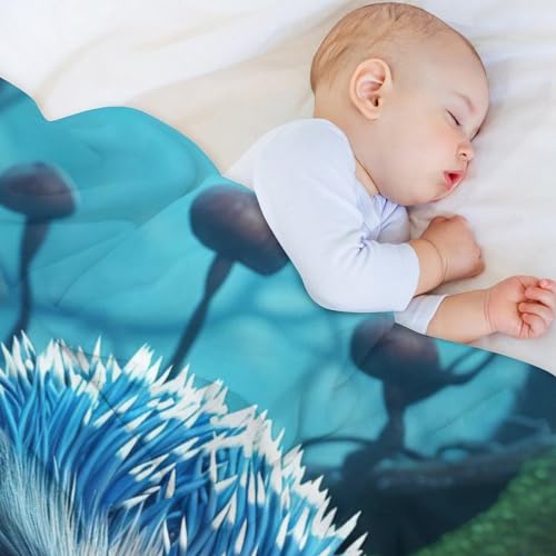 Manta suave de erizo mullida de 140x180 cm para cama y sofá 4