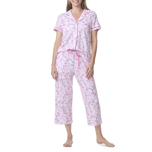 Image of Karen Neuburger Women's Short Sleeve Girlfriend Capri Pajama Set