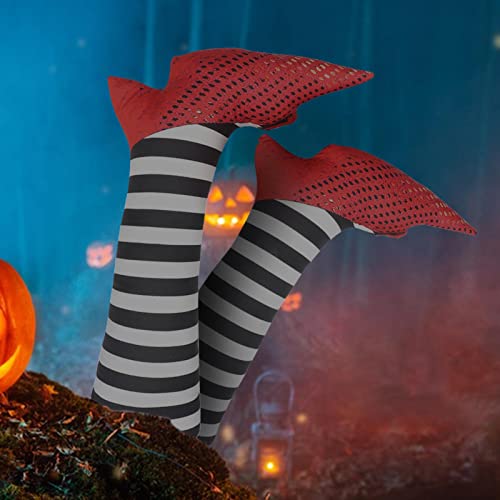 Pernas de Bruxa Malvada | Adereço de pernas de bruxa de Halloween - Pernas de bruxa para decoração d