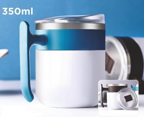 Image of Coffee Mug with Lid Insulated Stainless Steel for Tea Milk Mug Inner Stylist Double Wall Cup for Home & Office Use, Mugs to Gift to Best Friend, Tea Mug-350ml (Assorted Colour)