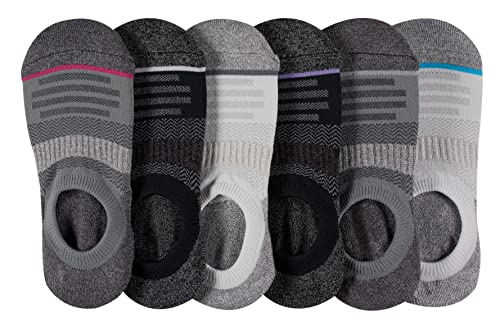 Sof Sole Women's Performance Bamboo Invisible Liner No-Show Sock, (6 Pairs)