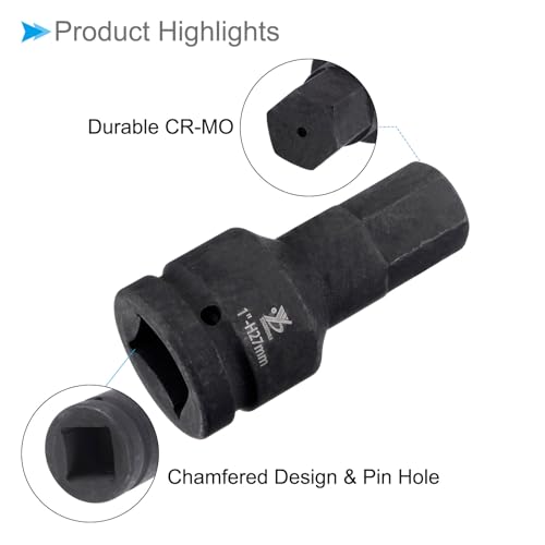 Douille à embout hexagonal d'impact 27mm Cr-Mo avec conception de chanfrein pour usage intensif - 5
