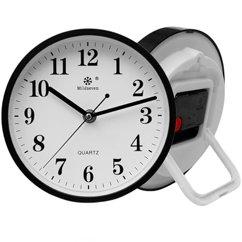 Grande horloge murale à poser ou à suspendre, sans bruit de tic-tac, horloge à quartz, haute précision, blanche moderne, pour cuisine, salon, bureau (noir)